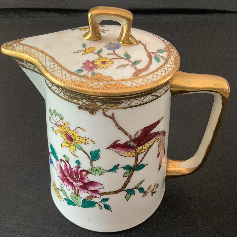 Nippon Hand Painted Royal Crockery Creamer with Lid Beautiful Dining